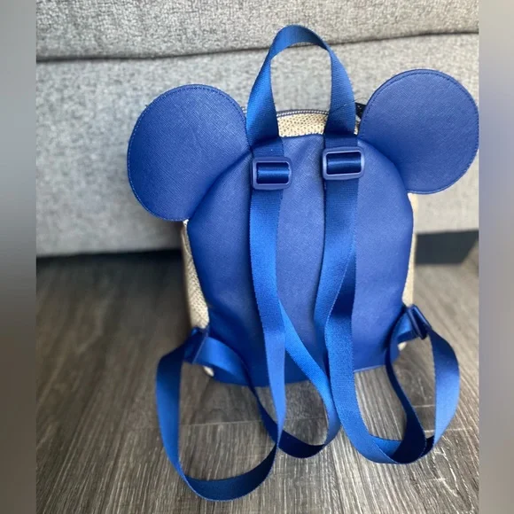 Disney Minnie Mouse mini backpack with two pockets and floral printed ears w/bow - Picture 14 of 14